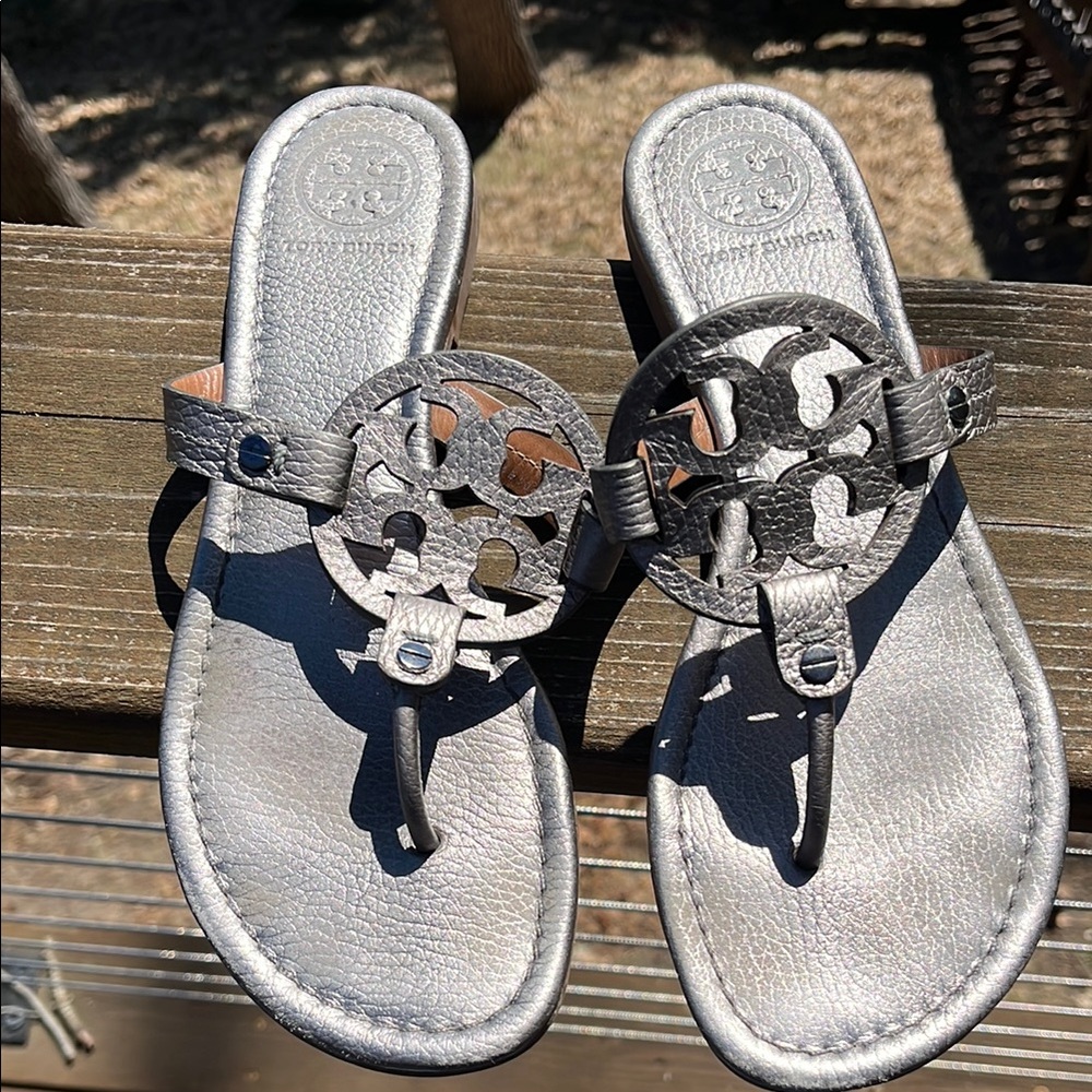 Tory Burch Black Leather Sandals size 8 women’s